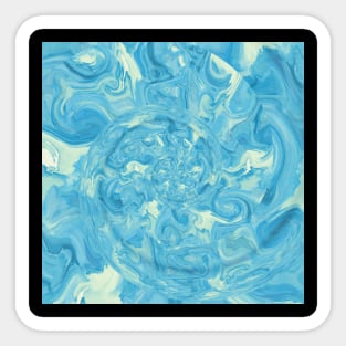 Ocean Wave Turquoise Marble Stone Sticker